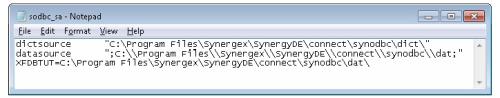 The sample connect file for Windows