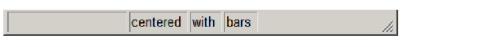 Status line centered with bars